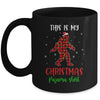 This Is My Christmas Pajama Shirt Bigfoot Red Plaid Mug | siriusteestore