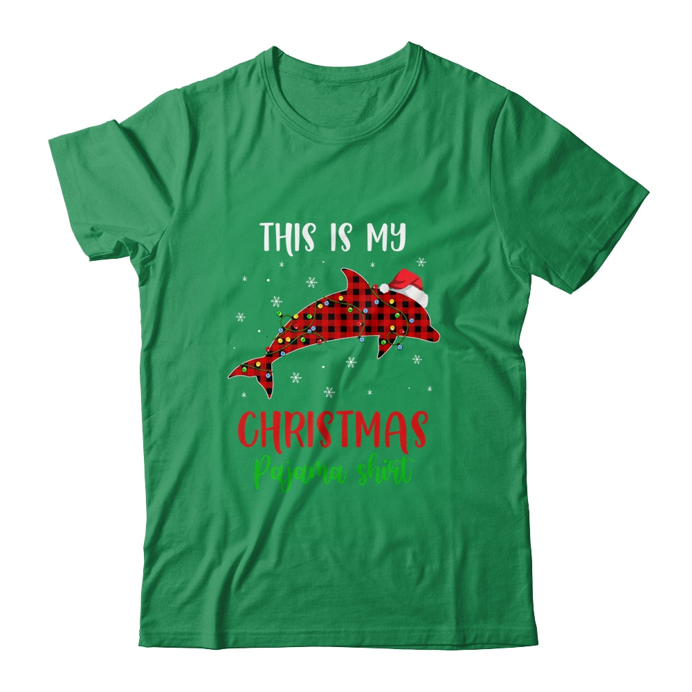 This Is My Christmas Pajama Shirt Dolphin Red Plaid Shirt & Sweatshirt | siriusteestore