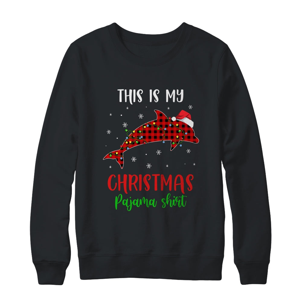 This Is My Christmas Pajama Shirt Dolphin Red Plaid Shirt & Sweatshirt | siriusteestore