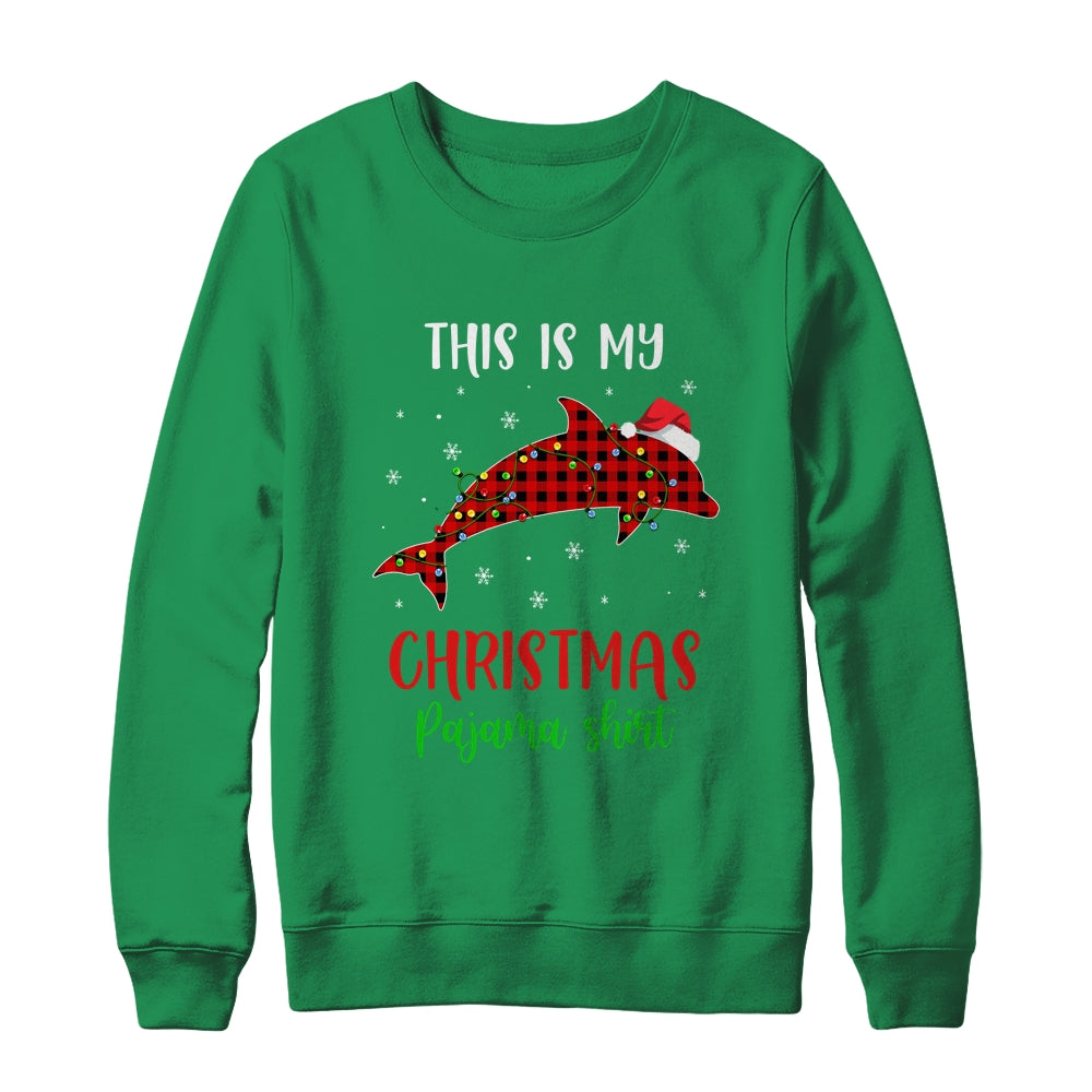 This Is My Christmas Pajama Shirt Dolphin Red Plaid Shirt & Sweatshirt | siriusteestore