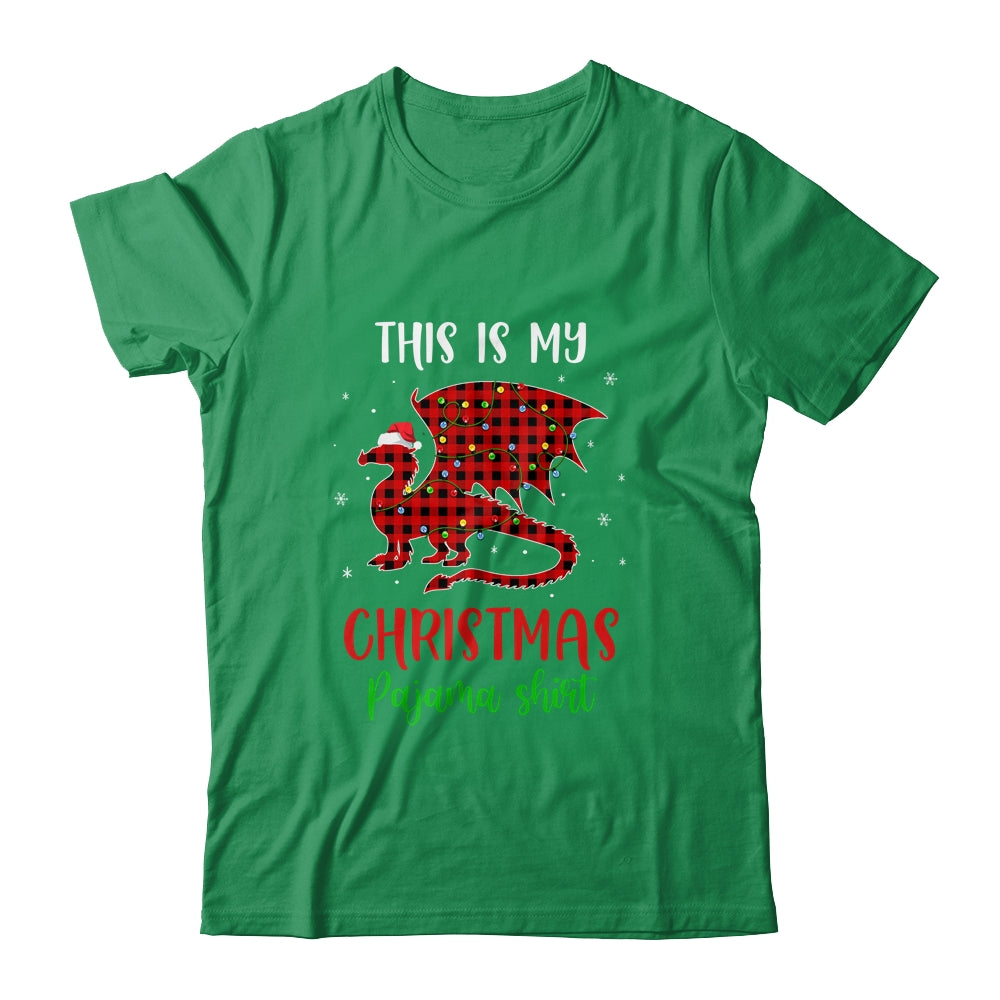 This Is My Christmas Pajama Shirt Dragon Red Plaid Shirt & Sweatshirt | siriusteestore