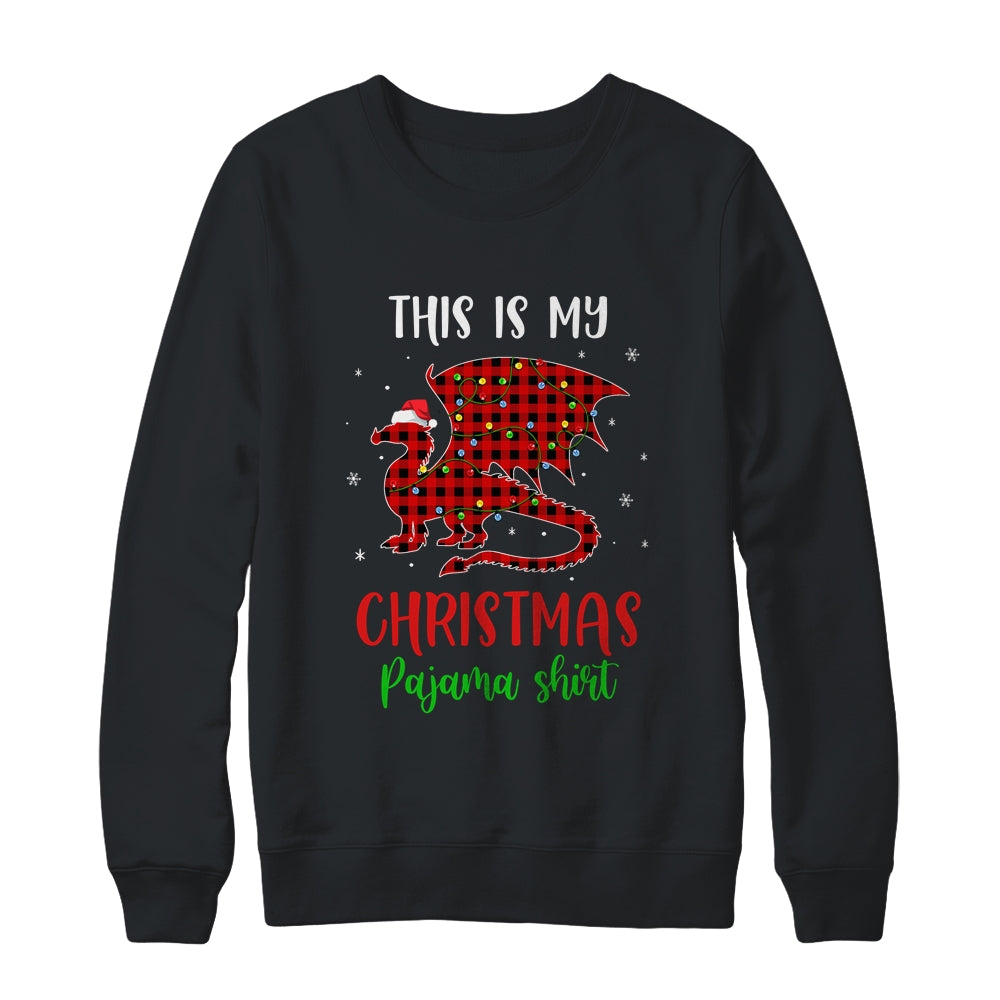 This Is My Christmas Pajama Shirt Dragon Red Plaid Shirt & Sweatshirt | siriusteestore
