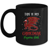 This Is My Christmas Pajama Shirt Dragon Red Plaid Mug | siriusteestore
