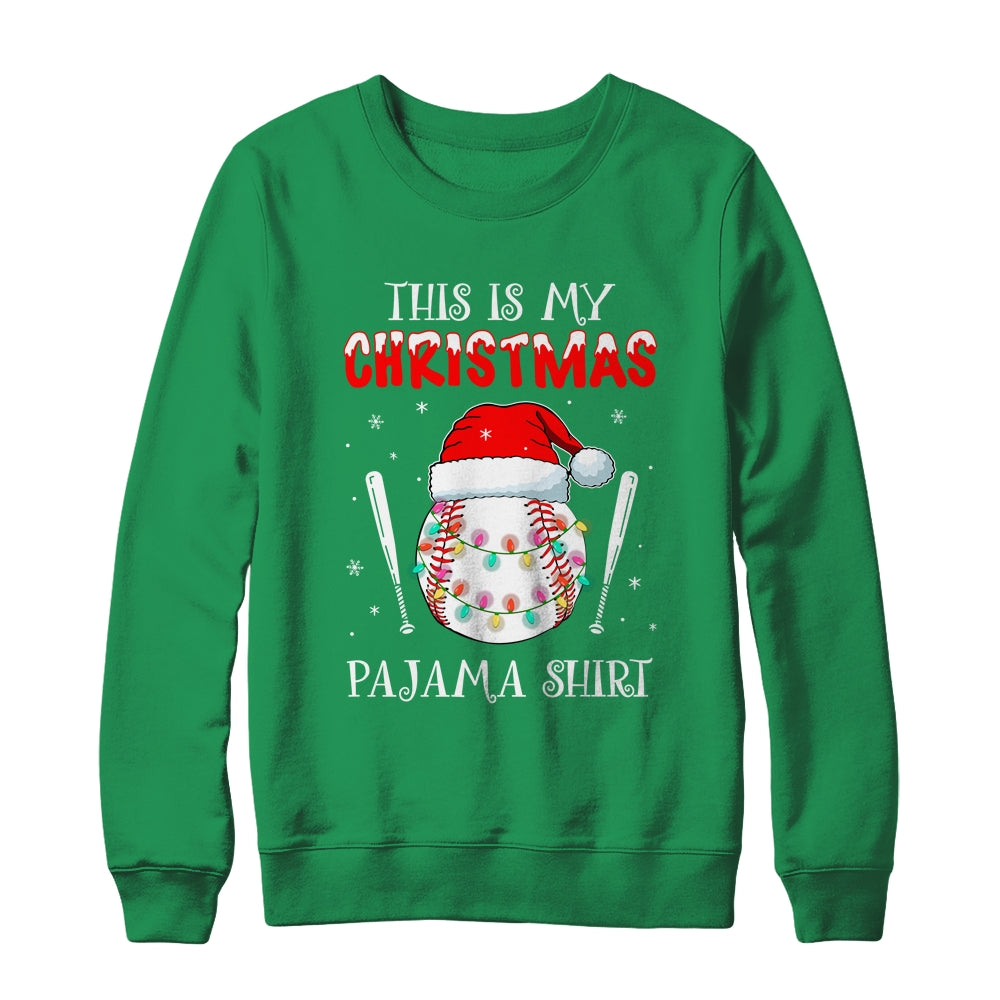 This Is My Christmas Pajama Shirt Gift For Baseball Lover Shirt & Sweatshirt | siriusteestore