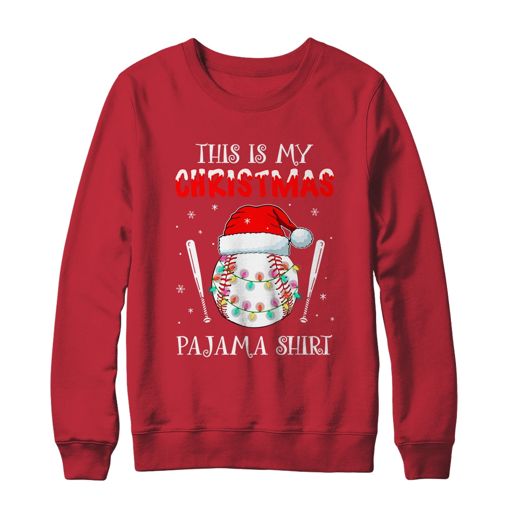 This Is My Christmas Pajama Shirt Gift For Baseball Lover Shirt & Sweatshirt | siriusteestore