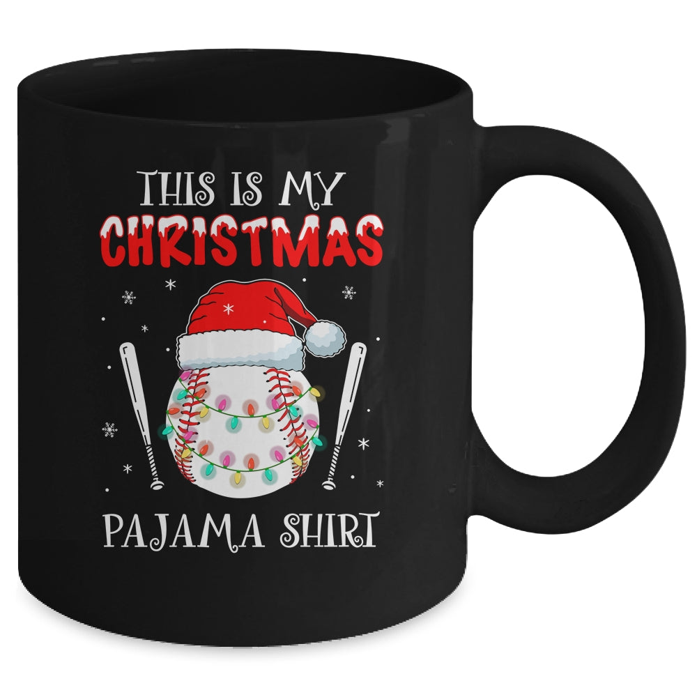 This Is My Christmas Pajama Shirt Gift For Baseball Lover Mug | siriusteestore