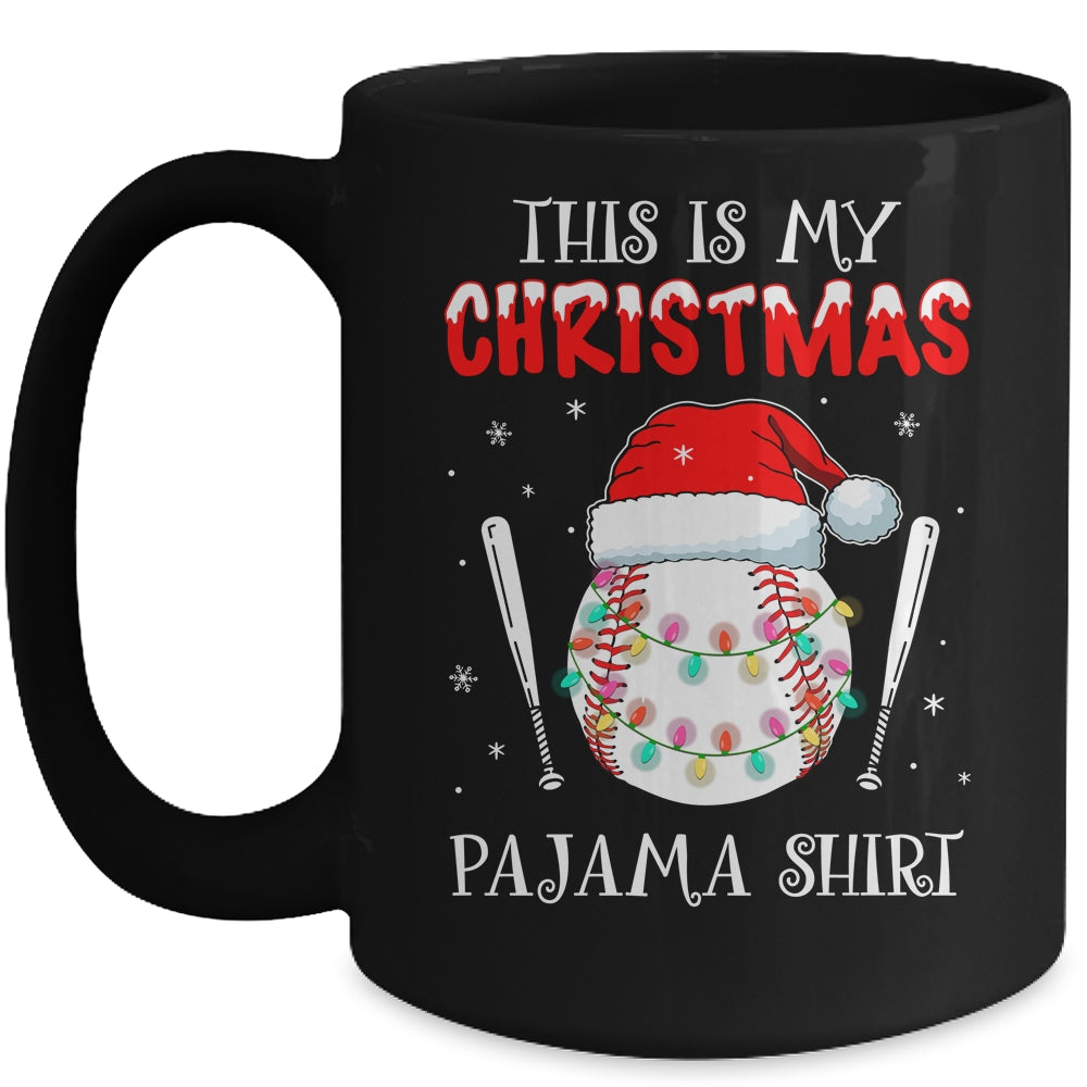 This Is My Christmas Pajama Shirt Gift For Baseball Lover Mug | siriusteestore