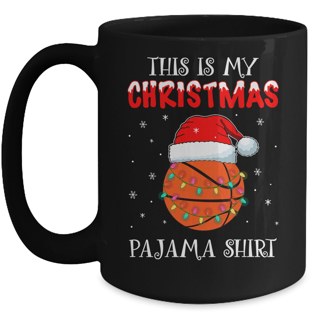 This Is My Christmas Pajama Shirt Gift For Basketball Lover Mug | siriusteestore