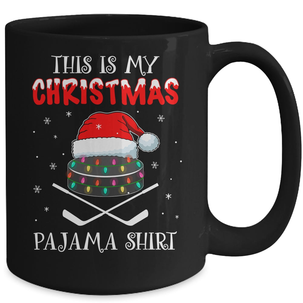 This Is My Christmas Pajama Shirt Gift For Hockey Lover Mug | siriusteestore