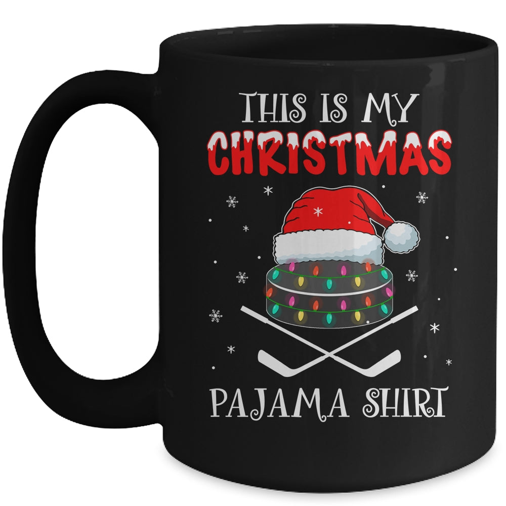 This Is My Christmas Pajama Shirt Gift For Hockey Lover Mug | siriusteestore