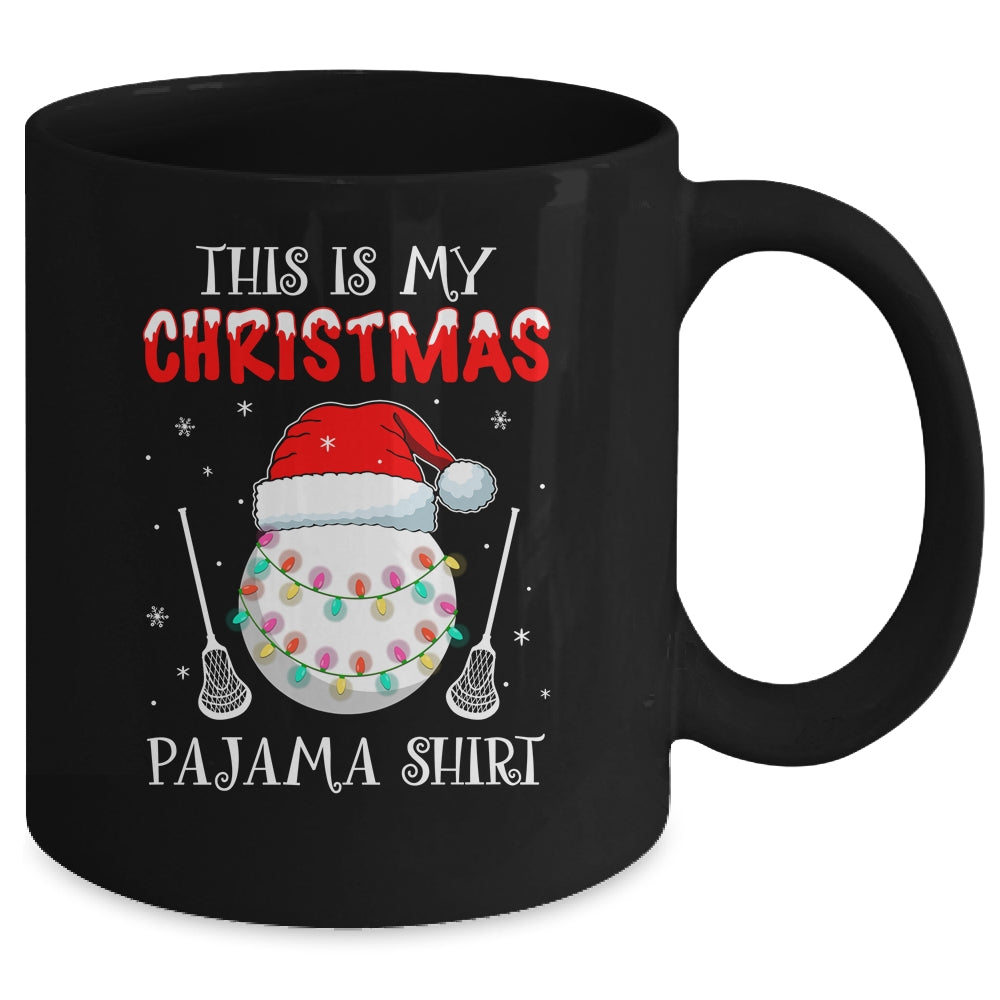 This Is My Christmas Pajama Shirt Gift For Lacrosse Lover Mug | siriusteestore