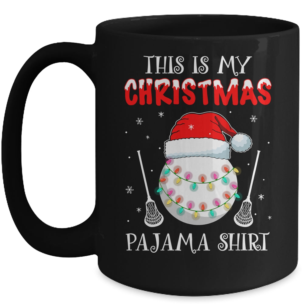 This Is My Christmas Pajama Shirt Gift For Lacrosse Lover Mug | siriusteestore