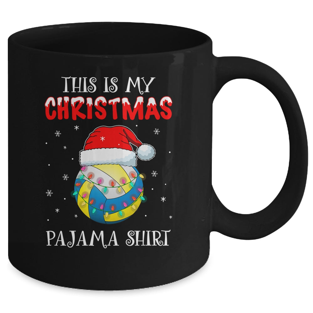 This Is My Christmas Pajama Shirt Gift For Volleyball Lover Mug | siriusteestore