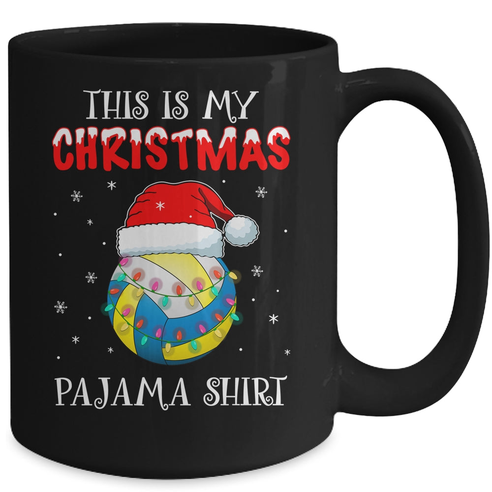 This Is My Christmas Pajama Shirt Gift For Volleyball Lover Mug | siriusteestore