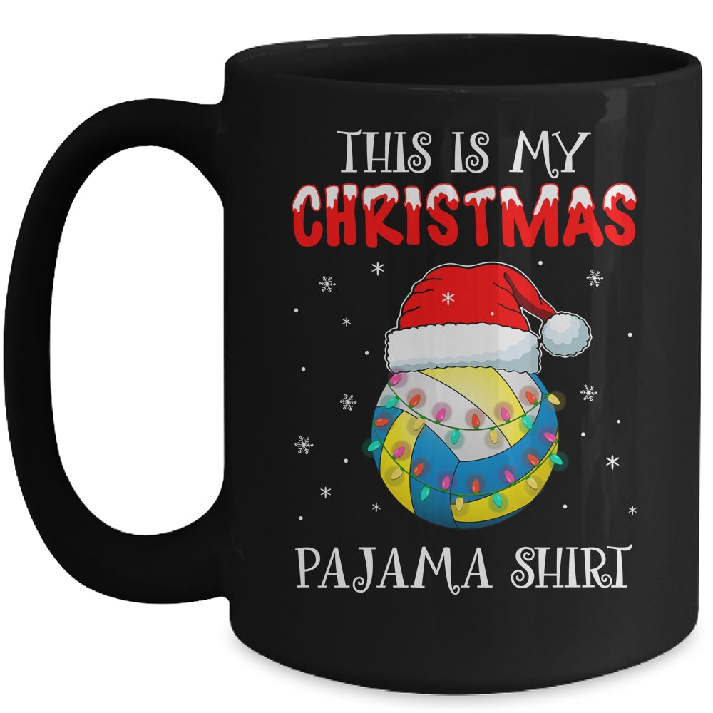 This Is My Christmas Pajama Shirt Gift For Volleyball Lover Mug | siriusteestore