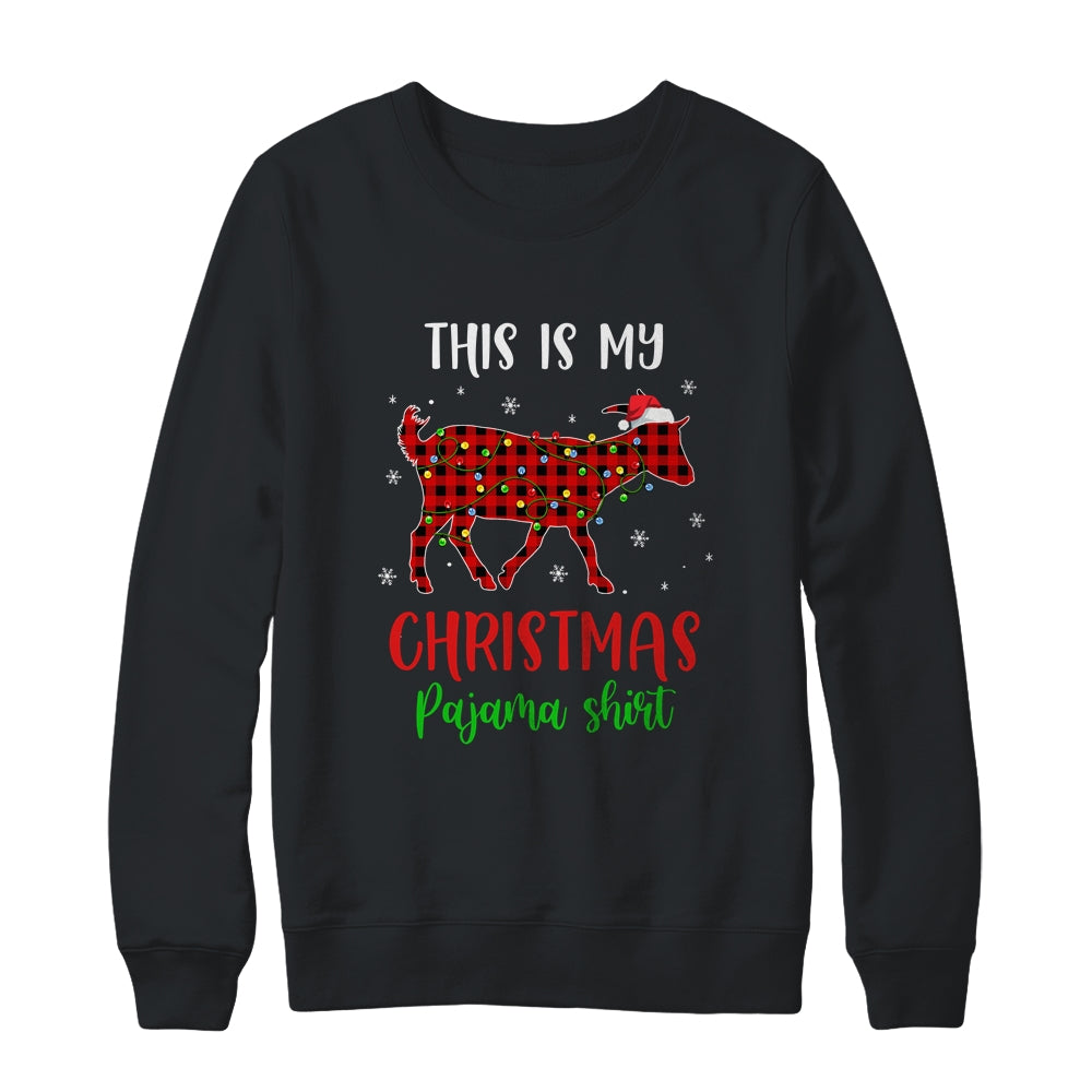 This Is My Christmas Pajama Shirt Goat Red Plaid Shirt & Sweatshirt | siriusteestore