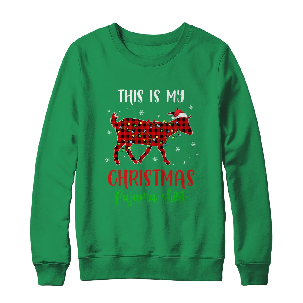 This Is My Christmas Pajama Shirt Goat Red Plaid Shirt & Sweatshirt | siriusteestore