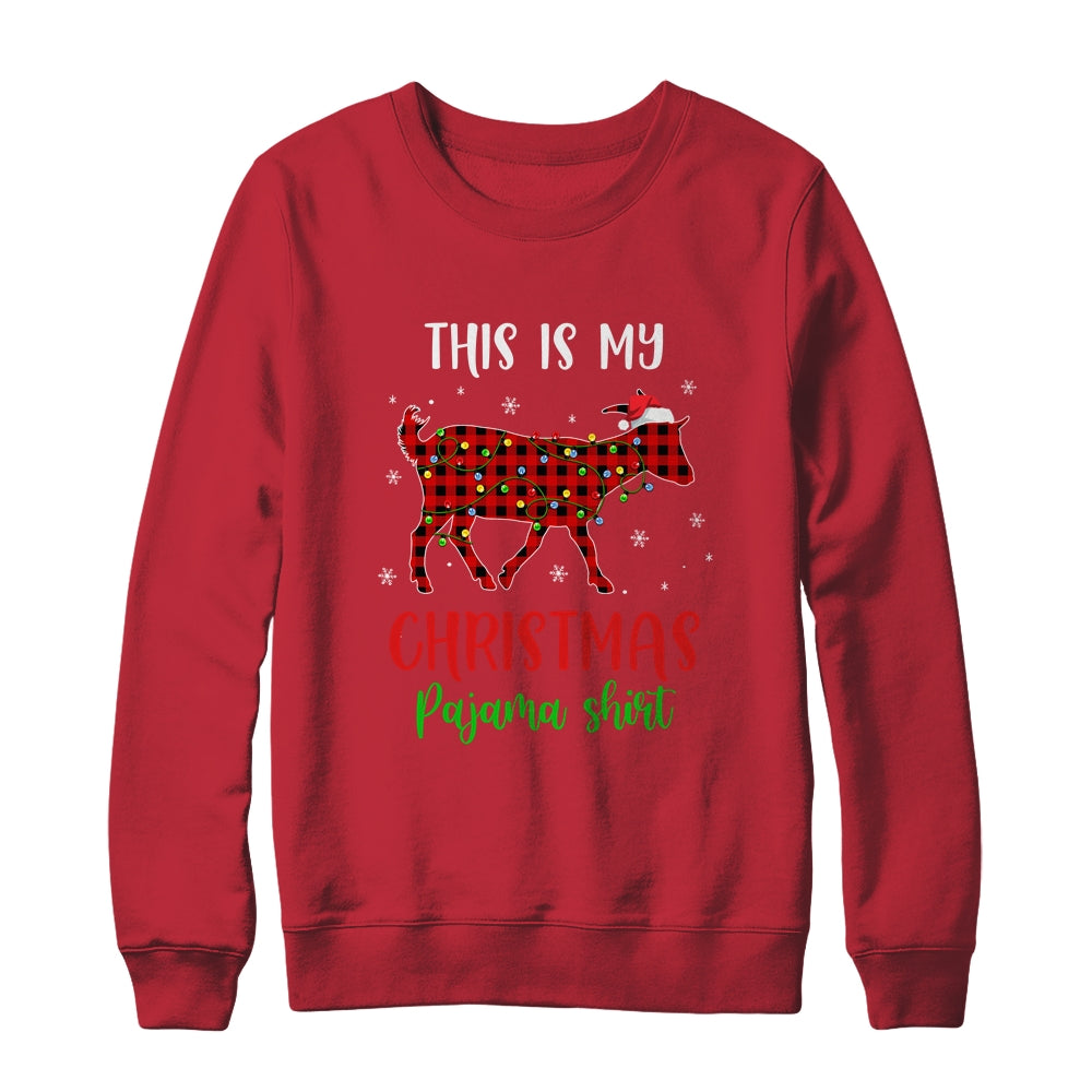 This Is My Christmas Pajama Shirt Goat Red Plaid Shirt & Sweatshirt | siriusteestore