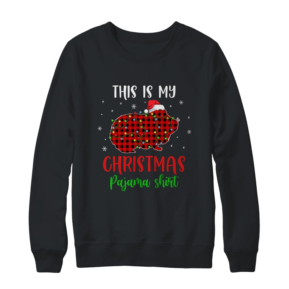 This Is My Christmas Pajama Shirt Guinea Pig Red Plaid Shirt & Sweatshirt | siriusteestore