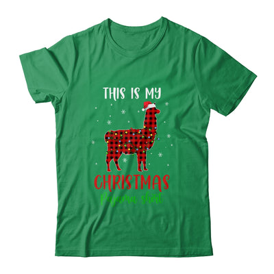 This Is My Christmas Pajama Shirt Llama Red Plaid Shirt & Sweatshirt | siriusteestore