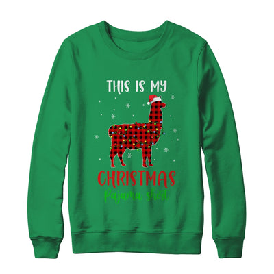 This Is My Christmas Pajama Shirt Llama Red Plaid Shirt & Sweatshirt | siriusteestore