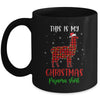 This Is My Christmas Pajama Shirt Llama Red Plaid Mug | siriusteestore