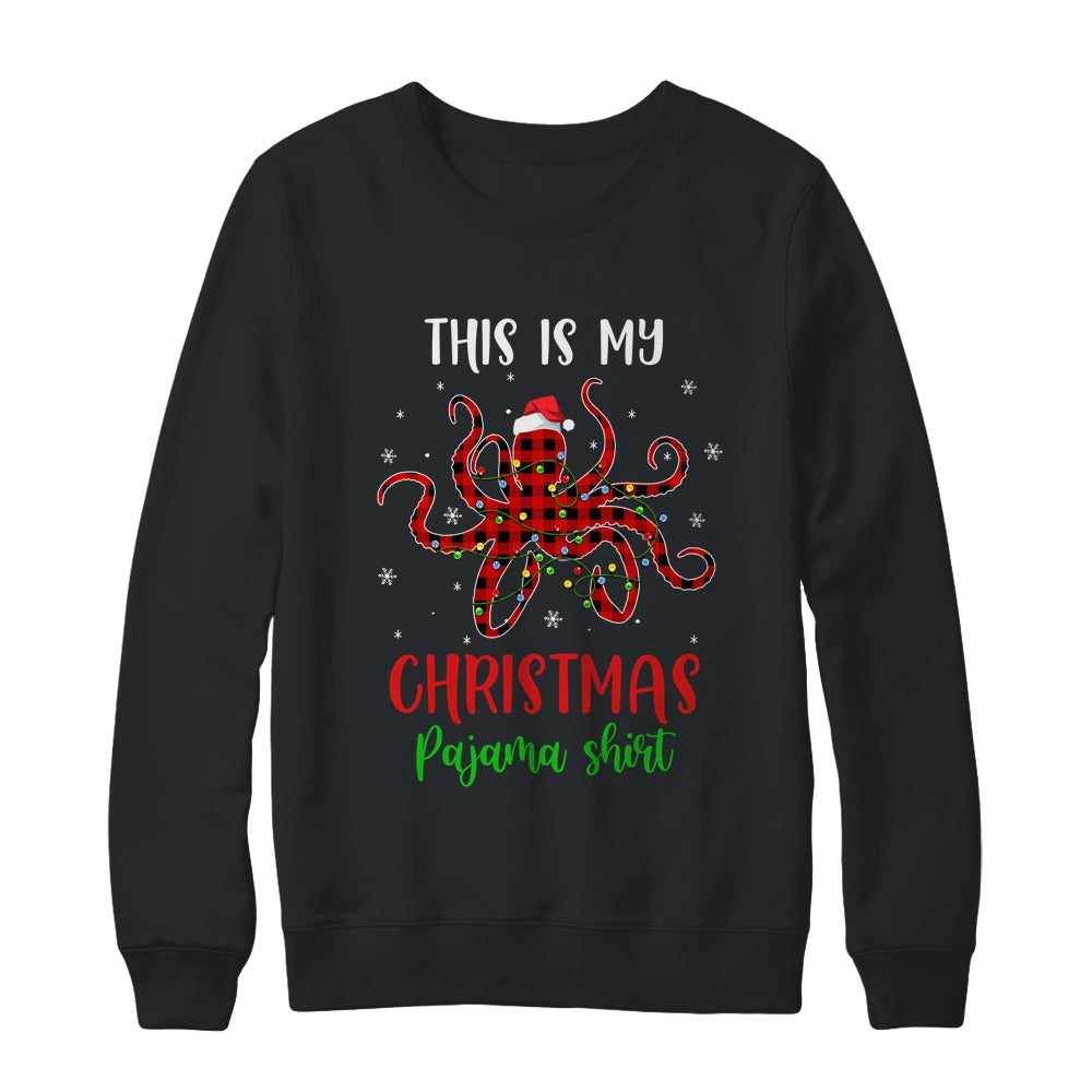 This Is My Christmas Pajama Shirt Octopus Red Plaid Shirt & Sweatshirt | siriusteestore