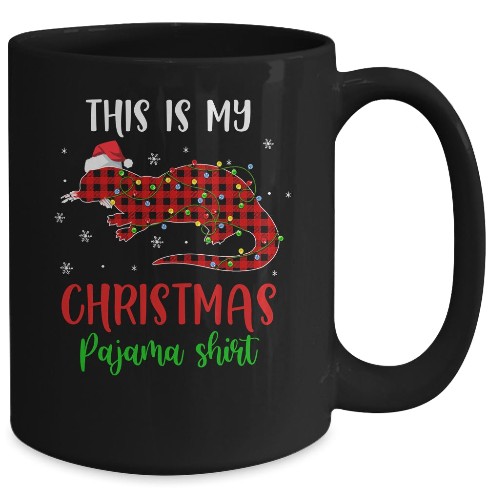 This Is My Christmas Pajama Shirt Otter Red Plaid Mug | siriusteestore
