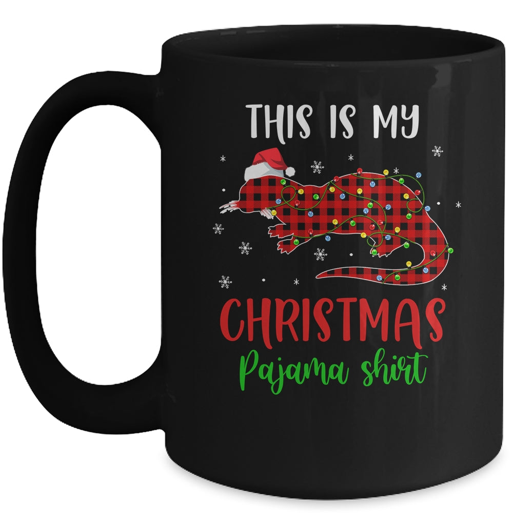 This Is My Christmas Pajama Shirt Otter Red Plaid Mug | siriusteestore