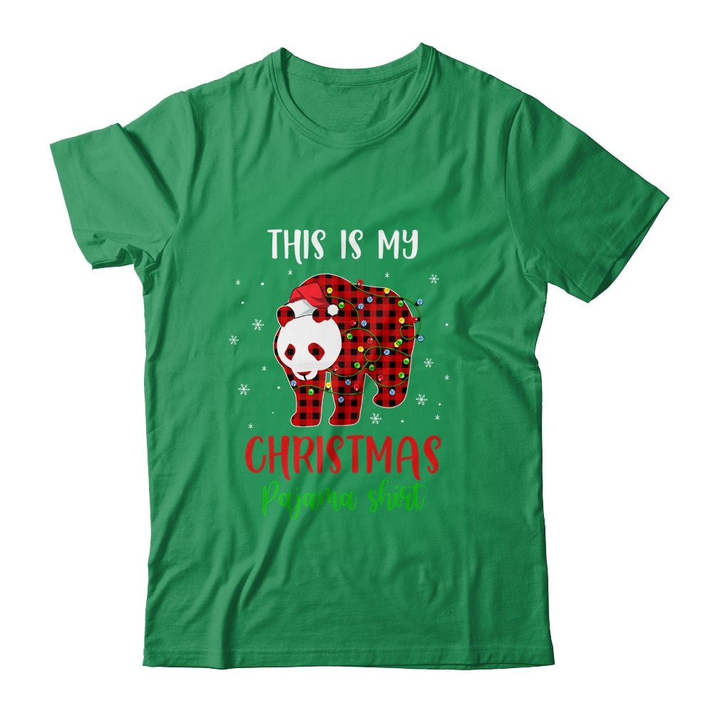 This Is My Christmas Pajama Shirt Panda Bear Red Plaid Shirt & Sweatshirt | siriusteestore