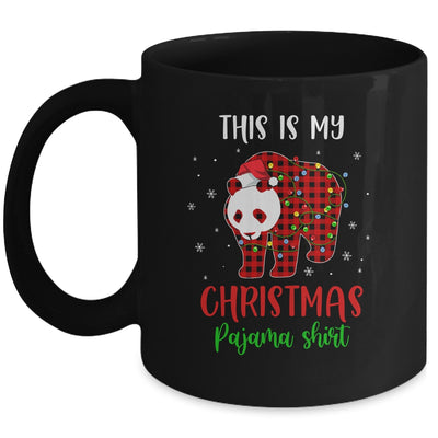 This Is My Christmas Pajama Shirt Panda Bear Red Plaid Mug | siriusteestore