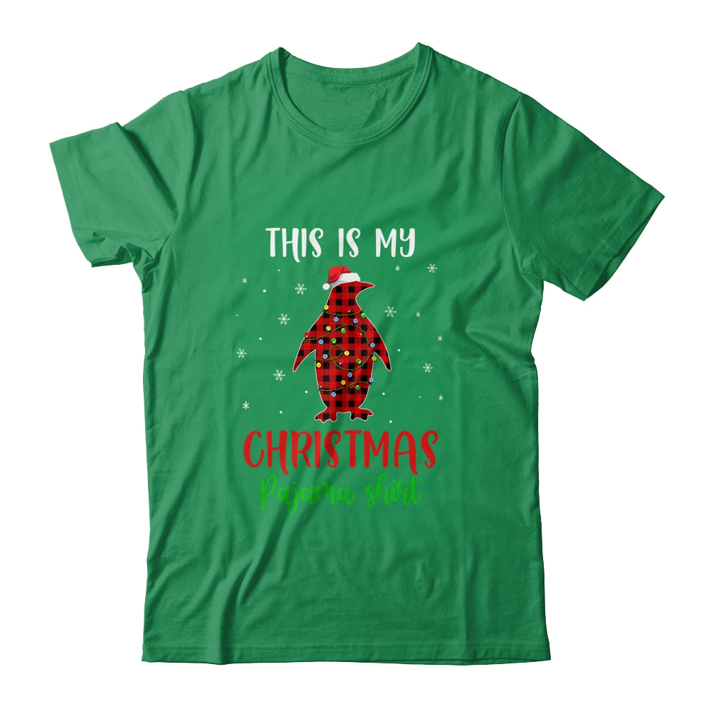 This Is My Christmas Pajama Shirt Penguin Red Plaid Shirt & Sweatshirt | siriusteestore