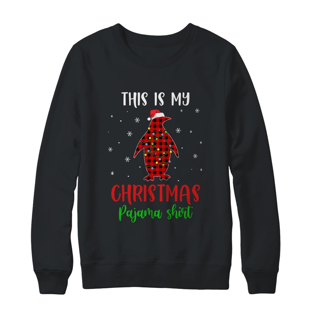 This Is My Christmas Pajama Shirt Penguin Red Plaid Shirt & Sweatshirt | siriusteestore
