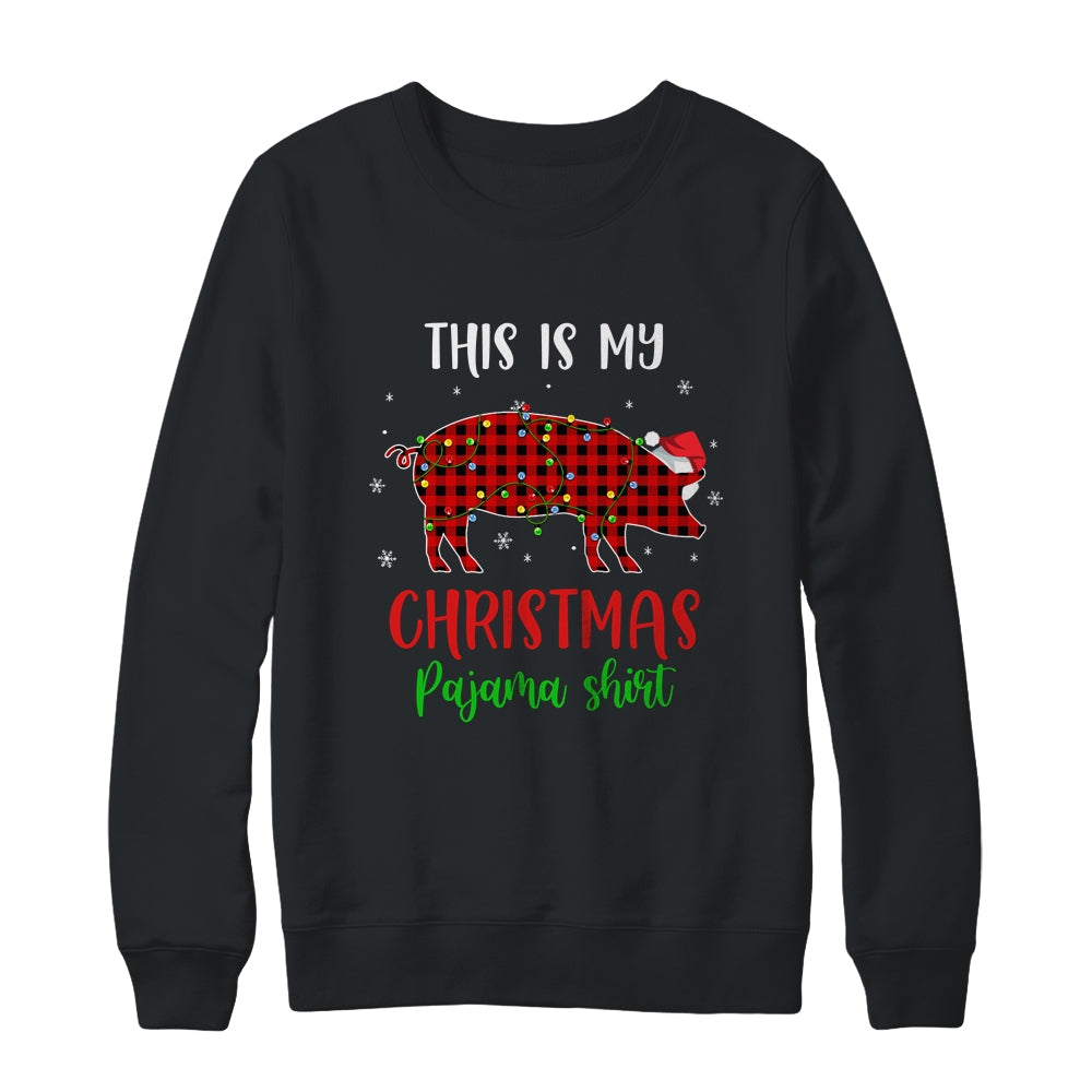 This Is My Christmas Pajama Shirt Pig Red Plaid Shirt & Sweatshirt | siriusteestore