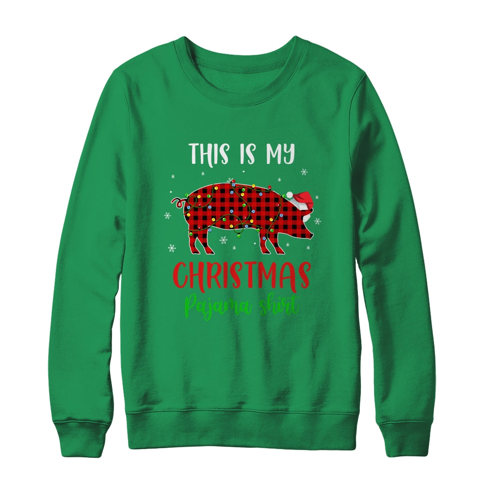 This Is My Christmas Pajama Shirt Pig Red Plaid Shirt & Sweatshirt | siriusteestore