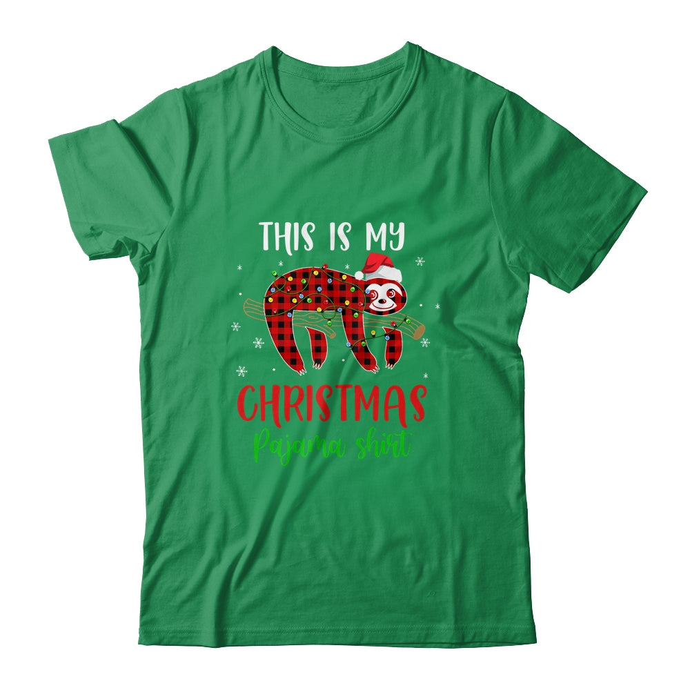 This Is My Christmas Pajama Shirt Sloth Red Plaid Shirt & Sweatshirt | siriusteestore