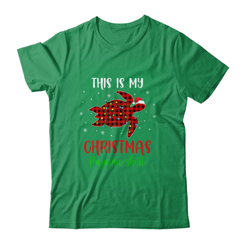This Is My Christmas Pajama Shirt Turtle Red Plaid Shirt & Sweatshirt | siriusteestore