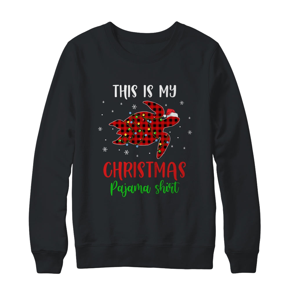 This Is My Christmas Pajama Shirt Turtle Red Plaid Shirt & Sweatshirt | siriusteestore