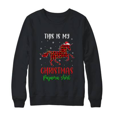 This Is My Christmas Pajama Shirt Unicorn Red Plaid Shirt & Sweatshirt | siriusteestore