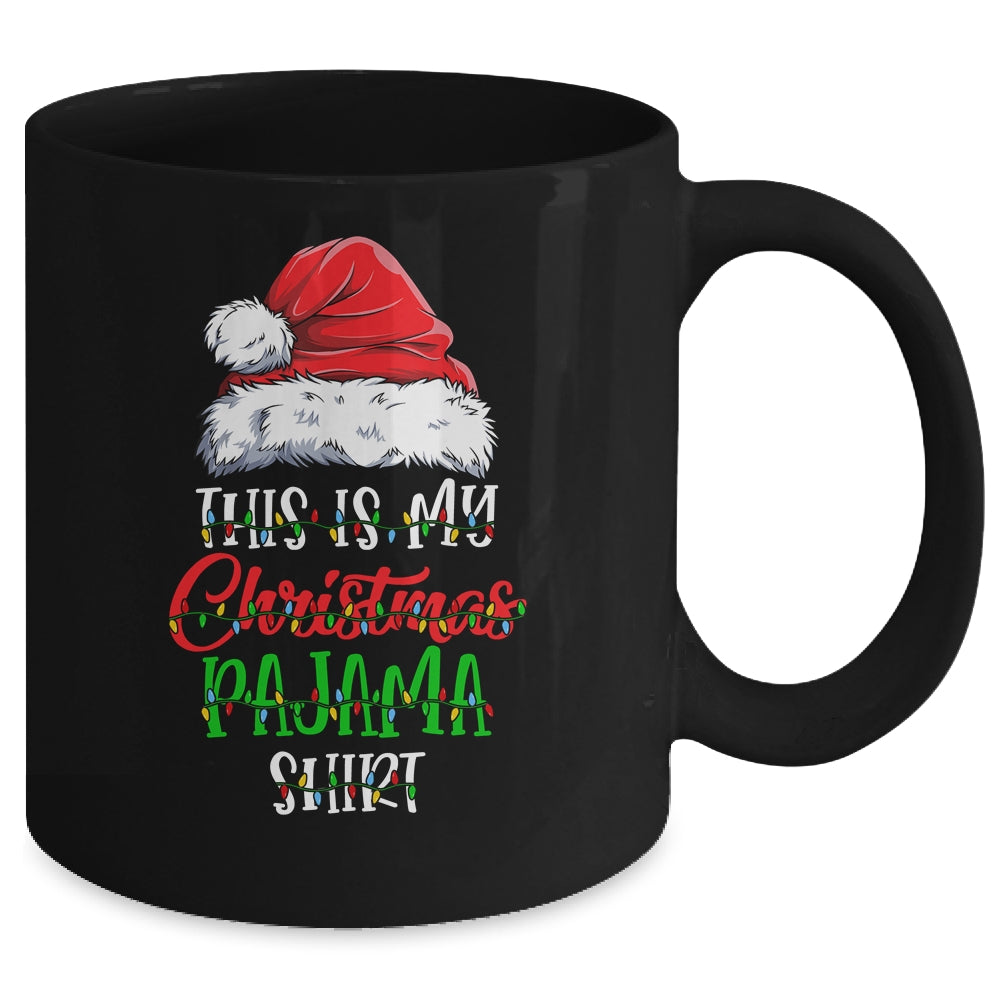 This Is My Christmas Pajama Shirt Xmas Lights Funny Holiday Mug | siriusteestore