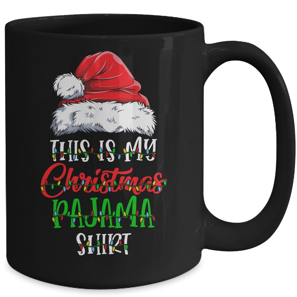 This Is My Christmas Pajama Shirt Xmas Lights Funny Holiday Mug | siriusteestore
