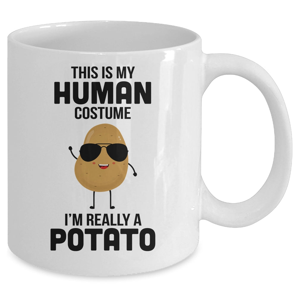 This Is My Human Costume Im Really A Potato Halloween Mug | siriusteestore