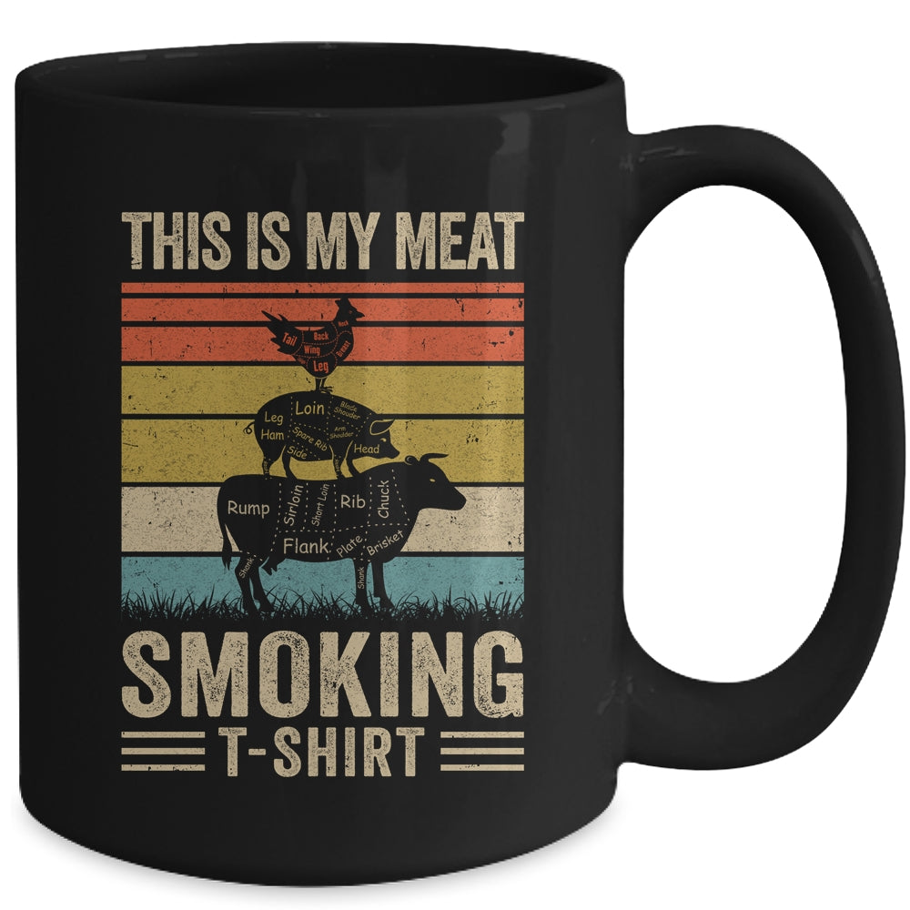 This Is My Meat Smoking BBQ Smoker Lover Vintage Mug | siriusteestore
