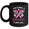 This Is What A Survivor Looks Like Breast Cancer Awareness Mug | siriusteestore