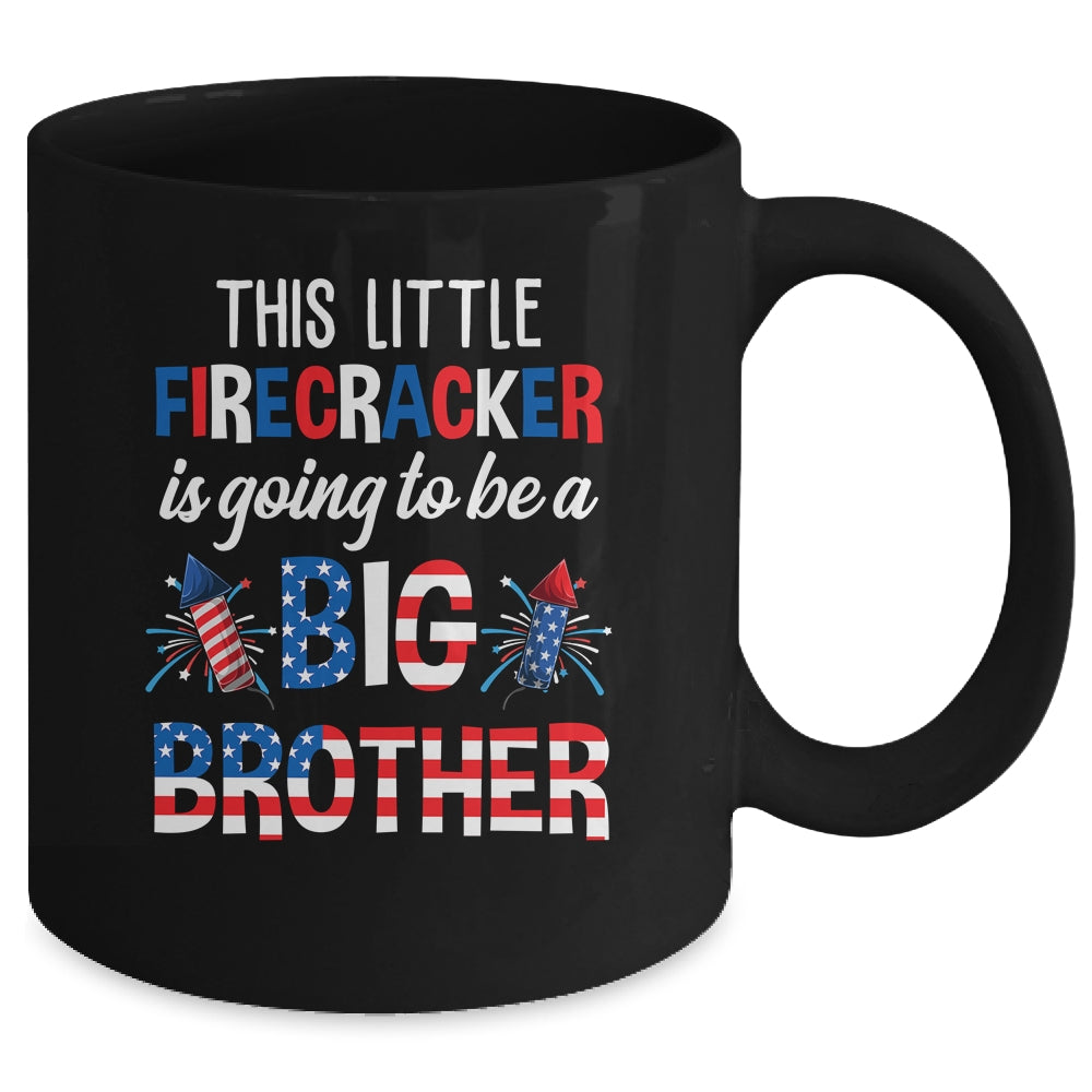 This Little Firecracker Is Going To Be Big Brother 4th July Mug | siriusteestore