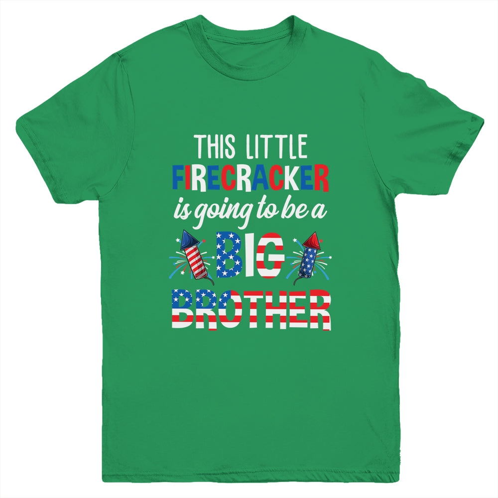 This Little Firecracker Is Going To Be Big Brother 4th July Youth Shirt | siriusteestore