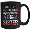 This Little Firecracker Is Going To Be Big Sister 4th July Mug | siriusteestore