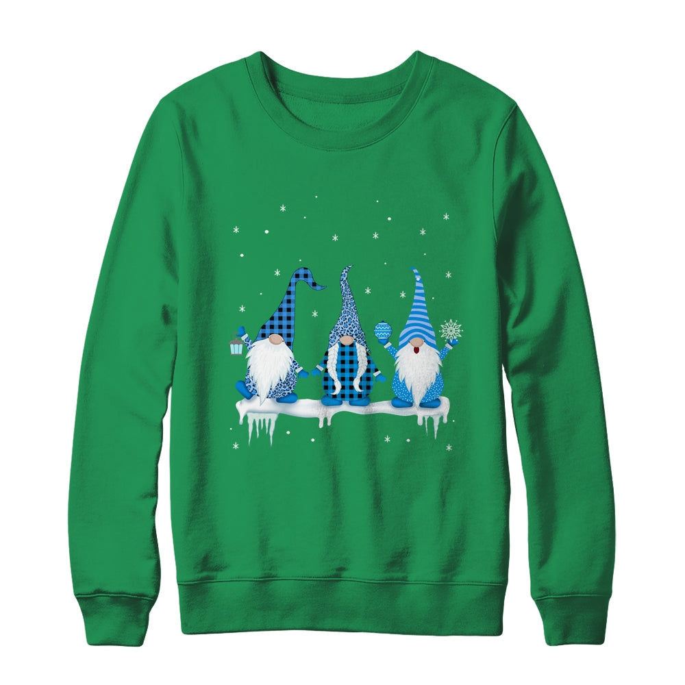 Three Christmas Gnomes Funny Humor Santa Blue Christmas Shirt & Sweatshirt | siriusteestore