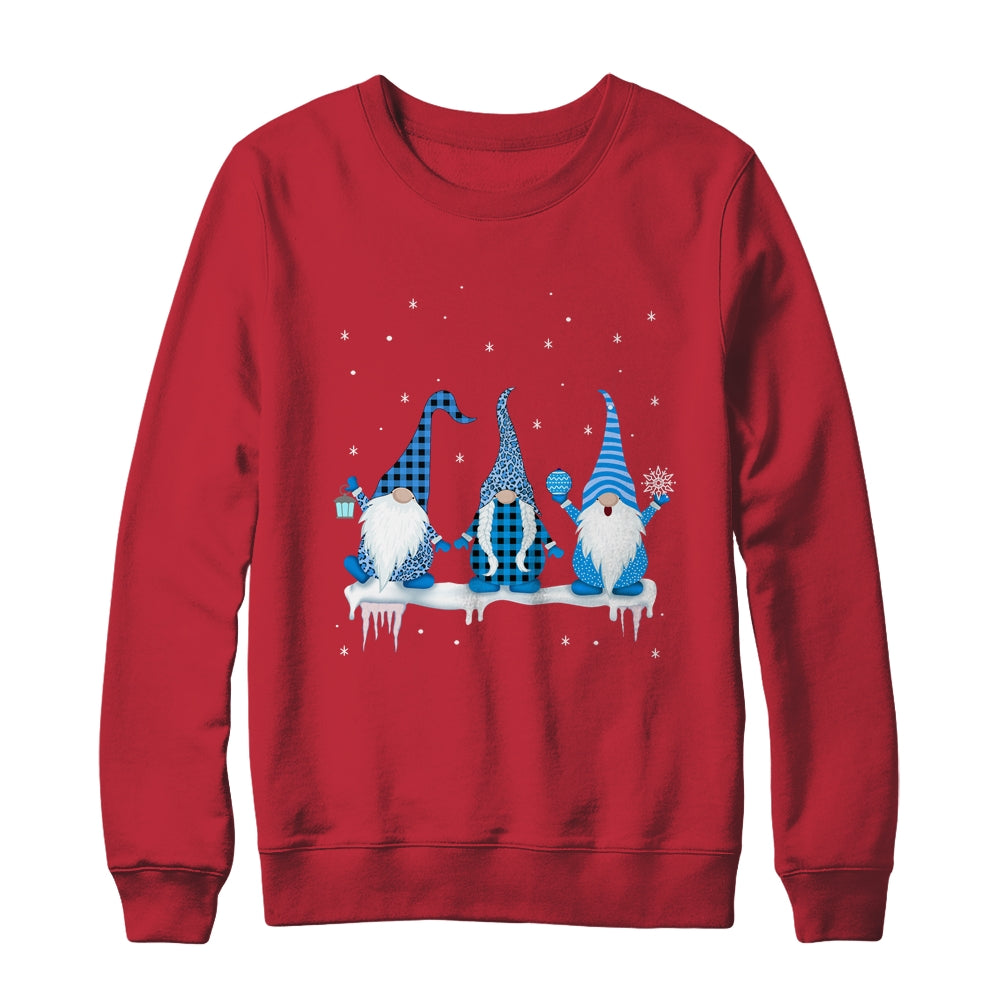 Three Christmas Gnomes Funny Humor Santa Blue Christmas Shirt & Sweatshirt | siriusteestore