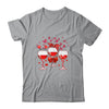 Three Glasses Wine Heart Funny Couple Valentines Day Shirt & Tank Top | siriusteestore
